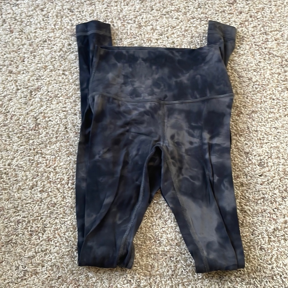 lululemon Align Leggings Diamond Dye Pitch Grey Graphite Grey Size 2